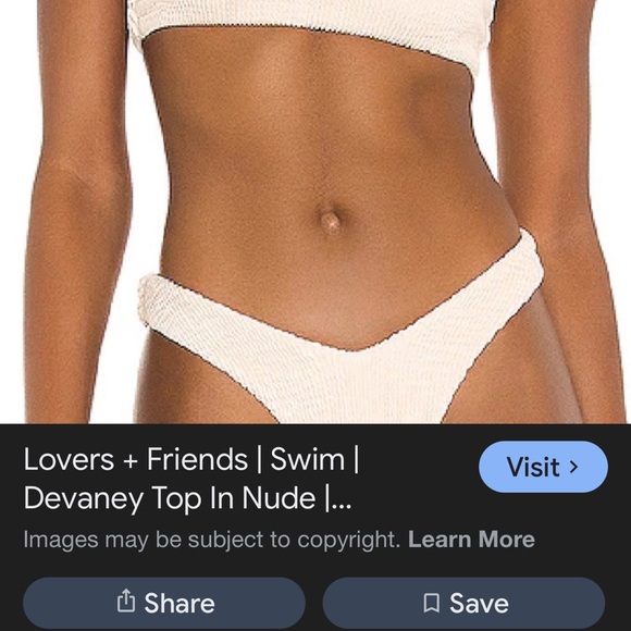 Lovers + Friends Cream Bandeau Bikini - Picture 6 of 6